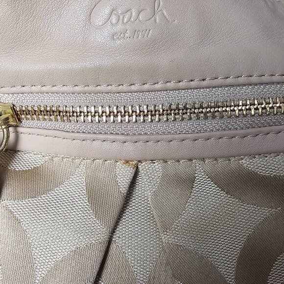 Coach Vintage Parker Op Art Canvas Leather Hobo Hippie Shoulder Bag COA - Picture 16 of 16